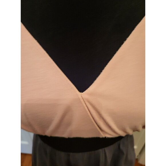 Speechless Pink Gray Faux Wrap Lace Babydoll Mini Dress S Coquette Boho 2010 - Picture 5 of 10